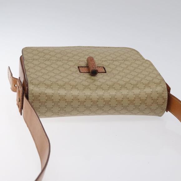CELINE Macadam Canvas Shoulder Bag Pvc Beige - Picture 6 of 13